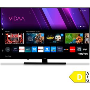 MEDION LIFE X8502504 (MD 850600) QLED Smart-TV, 125,7 cm (50'') Ultra HD Display, HDR, Dolby Vision, MEMC, PVR ready, VIDAA App Store, NETFLIX, Disney+, Paramount+ & Amazon Prime Video App, Bluetooth, DTS X, Dolby Atmos, HD Triple Tuner