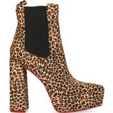 Jeffrey Campbell panterprint enkellaarsjes met hak