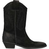 Zwarte cowboylaarzen van suède