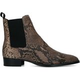 Snakeskin chelsea boots