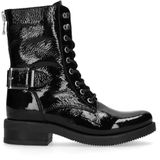 Lak zwarte biker boots