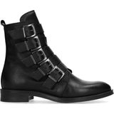 Zwarte biker boots met gespen