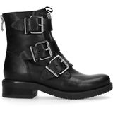 Biker boots met gespen en ritsen