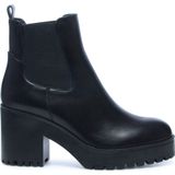 Zwarte chelsea boots met plateau zool