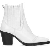 Witte enkellaarsjes met hak