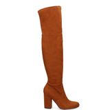 Overknee laarzen online | BESLIST.nl | Trendy over the knee COGNAC Modieuze overknee laars | Eliser | Hoge & overknee
