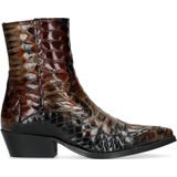 Korte cowboylaarzen met crocoprint