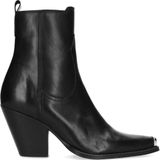 Zwarte western boots met metalen neus