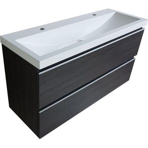 Sanifun Aniell onderkast 100 x 36 cm Houtnerf grijs.
