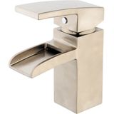 Sanifun wastafelmengkraan Konrad Geborsteld Staal + clickwaste.