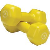 Body-Solid Vinyl Dumbbells - 9 lb/4,08 kg - Geel