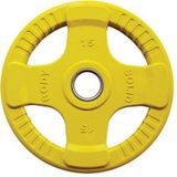 Body-Solid Gekleurde Olympische Rubber Halterschijf - Geel - 15 kg