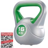 Kettlebell 16 Kg Vinyl met Trainingsvideo's