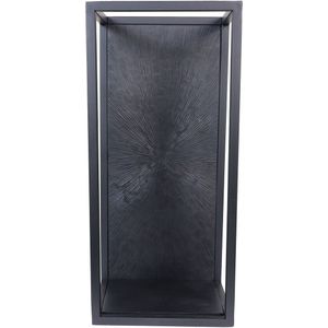 Nixon Wandplank - 25x18x55 cm - Zwart - Metaal/Aluminium/Hout