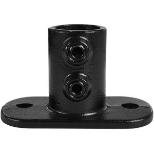 Ovale voetplaat Typ 12D, 42,4 mm, Zwart