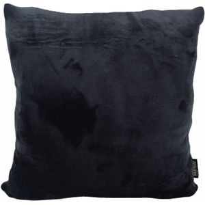 Sierkussen Flanel Zwarts-s50 x 50 cms-sVelvet/Polyester