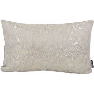 Velvet Grey Flower | 30 x 50 cm | Kussenhoes | Velvet/Polyester