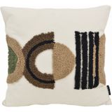 Embroidery Boho Browns-s45 x 45 cms-sKussenhoess-sKatoen