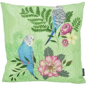 Green Love Birds - Outdoor | 45 x 45 cm | Kussenhoes | Katoen