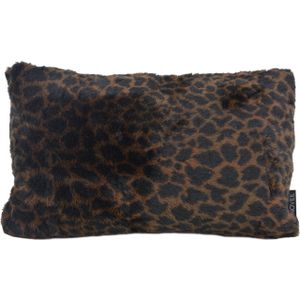 Fluffy Luipaard Bruin | 30 x 50 cm | Kussenhoes | Polyester