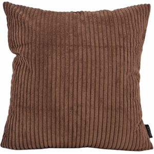 Sierkussen Corduroy Donkerbruin | 45 x 45 cm | Polyester