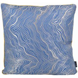 Sierkussen Zinzi Gold / Blues-s45 x 45 cms-sJacquard / Polyester