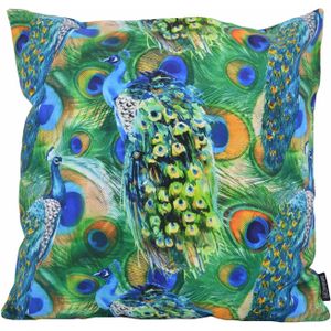 Peacock Birds | 45 x 45 cm | Kussenhoes | Katoen/Polyester