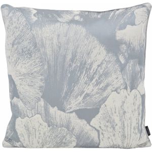 Ginkgo Silver Kussenhoess-sJacquard / Polyesters-s45 x 45 cms-sGrijs / Zilver