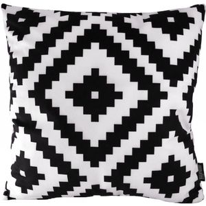 Soft Graphic Black Kussenhoes | Katoen/Polyester | 45 x 45 cm