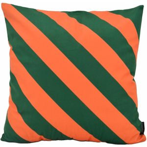 Sierkussen Stripe Groen/Oranje | 45 x 45 cm | Katoen/Polyester