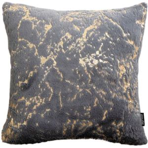 Sierkussen Marble Furry Greys-s45 x 45 cms-sPolyester / Imitatiebont