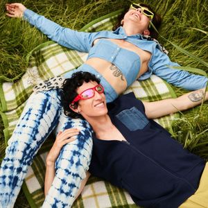 Top met capuchon - Blauw