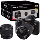 Sony systeemcamera a7 II + 50mm f1.8 lens en 28-70mm zoomlens