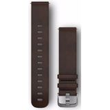 Garmin horlogeband Watch Strap 20MM. Donker Bruin Leer