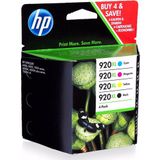 HP cartridge 920 XL inkt Multi Pack (Zwart, Geel, Cyaan, Magenta