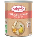 Babybio Graanvlokken 3 Vruchtengranen Met Quinoa Bio Doos 220g