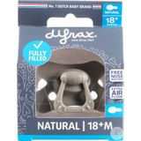Difrax Fopspeen Natural 18+ M Uni Grijs