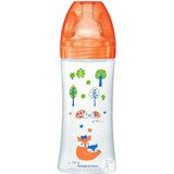 Dodie Zuigfles Sensation+ Oranje Bos +6 Maanden Vlakke Speen Debiet 3 Stuk 1x330ml