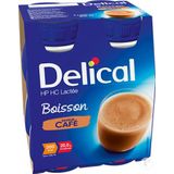 Delical HP HC Melkdrank Koffie Smaak Flesjes 4x200ml