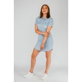 Red Button Jurk Blauw Boby