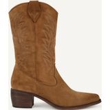 Shoecolate Cowboylaarzen plat Cognac ...