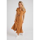 Nova Cinq Maxi-jurk Cognac Pomme