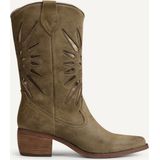 Shoecolate Cowboylaarzen plat Groen ....