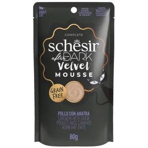 Schesir - After Dark Velvet Mousse - Kattenvoer - 12 x 80 g - Graanvrij