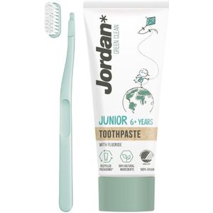 Jordan Junior 6+ Green Clean – Tandpasta & Tandenborstel Medium