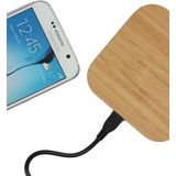 Universele Houten Wireless Plate Draadloze Oplader Oplaad Pad Vierkant
