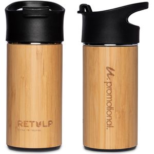 12 st. Retulp thermosfles - 250 ml | Bamboe | BPA-vrij | Opdruk en Graveren bedrukken