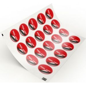 100 st. Stickers Bedrukken op vel | 10 x 6 cm | Prijs incl. bedrukking