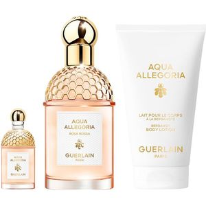 Guerlain Aqua Allegoria Rosa Rossa Set = EdT Nat Spray 75 ml + Body Lotion + Miniatur