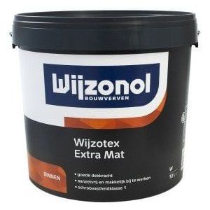 Wijzonol Wijzotex Extra Mat 10 Liter - Donkere kleur | Muurverf > Merken > Wijzonol > Wijzonol Muurverf Wit